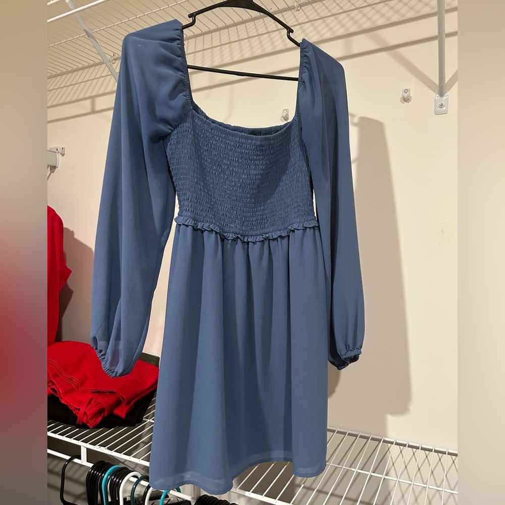 Forever21 Blue Smocked Dress